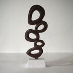 Rings Totem - Handmade shelf sculpture in painted metal by Fp Art Collection - Fp Art Online