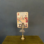 Paper Holder Clips - Brass clasps on a pedestal including tarot cards by Vintage Treasures - Fp Art Online