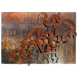 Carta da Zucchero - Mixed media on canvas and corten steel by Benetta Enrico - Fp Art Online