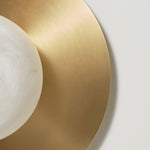 Mini Alabaster Moon  - Brass and alabaster wall sconce by Matlight Milano - Fp Art Online