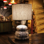 Sea Urchin Lamp - Resin base with grey cotton lamp shade by Fp Art Collection - Fp Art Online