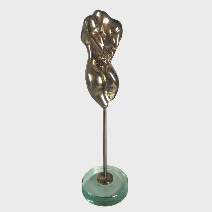 Transcendance - Bronze sculpture with glass base by Durand Nicole - Fp Art Online