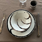 "Vertigo One" Dining Set For 2 (6 pcs), Handmade ceramic plates by La Falce Giovanna - Fp Art Online