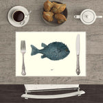 Colored Fish Placemats with waterproof print pencil drawing by Placemats - Fp Art Online