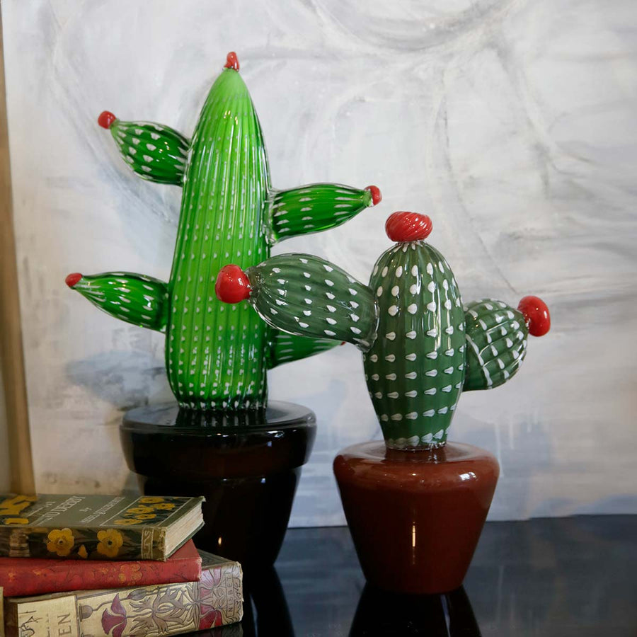 Cactus Medium - Blown Murano glass sculpture by Fp Art Collection - Fp Art Online