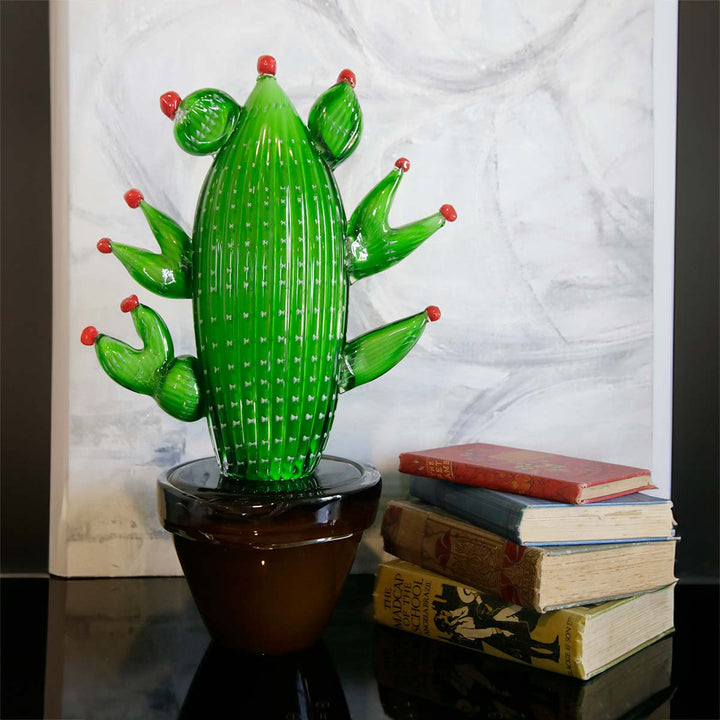 Cactus Large - Blown Murano glass sculpture by Fp Art Collection - Fp Art Online