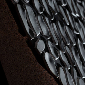 World On Iron - Ceramic wall sculpture on Corten panel by Onofrio Acone - Fp Art Online