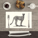 Savannah Animal Placemats 2 with waterproof print pencil drawing by Placemats - Fp Art Online