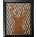 Deer - Sewing and embroidery on panel by Poggi Beatrice - Fp Art Online