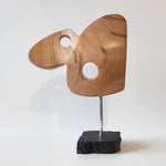 Harp - Cherry wood shelf sculptures with black granite base by Fp Art Collection - Fp Art Online