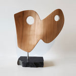 Harp - Cherry wood shelf sculptures with black granite base by Fp Art Collection - Fp Art Online