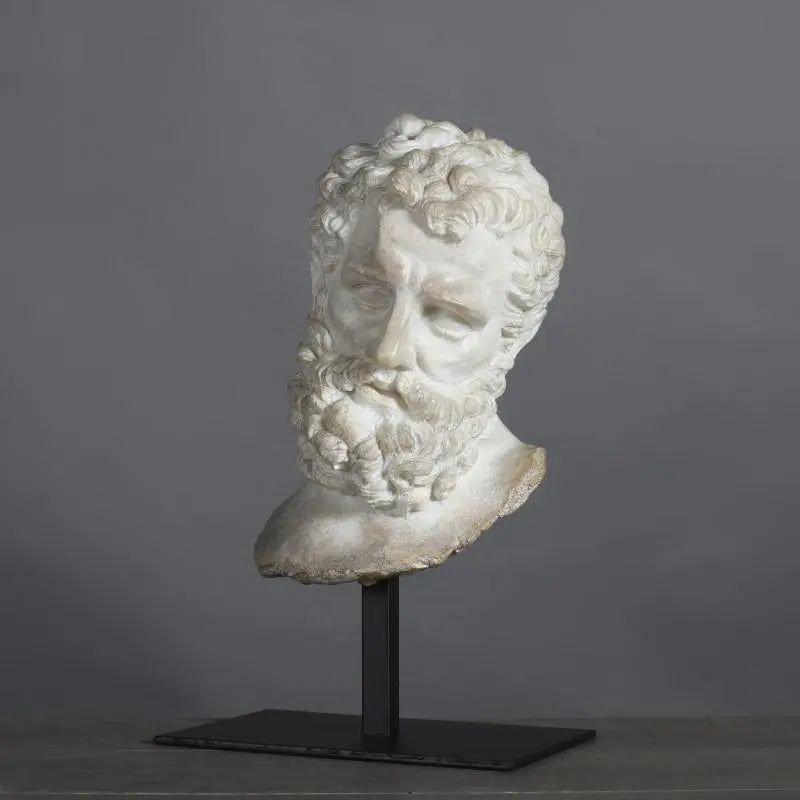 Hercules Head - Fragmentary version as found during archaeological excavations by Vintage Treasures - Fp Art Online