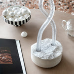 The Hug of Artisans - Mouth-blown Murano glass and marble candlestick holder by Aina Kari - Fp Art Online