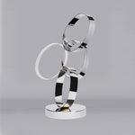 Iron Ribbon #26 - Stainless steel sculpture and base by Fp Art Collection - Fp Art Online