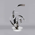 Iron Ribbon #25 - Stainless steel sculpture and base by Fp Art Collection - Fp Art Online