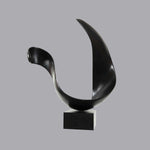 Joy #27 - Black fiberglass sculpture and base by Fp Art Collection - Fp Art Online