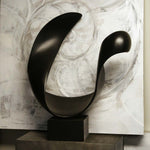 Joy #27 - Black fiberglass sculpture and base by Fp Art Collection - Fp Art Online