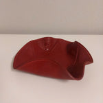 Flower Pocket Emptier - Handmade red leather trinket by Fp Art Collection - Fp Art Online