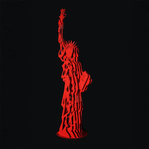 Liberty Statue - Red aluminum sculpture by Fp Art Collection - Fp Art Online