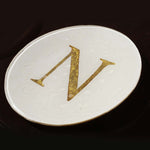 "Messaggio" Dining Set, Murano glass pocket tray with hand painted letter in gold 24 KT by Fp Art Tableware - Fp Art Online