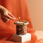 Candle Mille - Mouth-blown Murano glass scented candle by Aina Kari - Fp Art Online