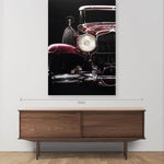 Maroon Old Car by Mini Daniele - Fp Art Online