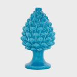 Pine Cone Blue - Ceramic sculpture, glazed by immersion by Agaren - Fp Art Online