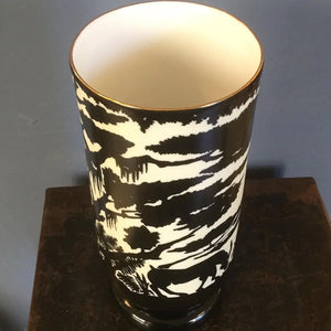 Antilope Deco Vase - 1940s style vase in milk-based porcelain by Vintage Treasures - Fp Art Online