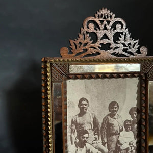 Tramp Art - Rare early 20th century photo frame by Vintage Treasures - Fp Art Online