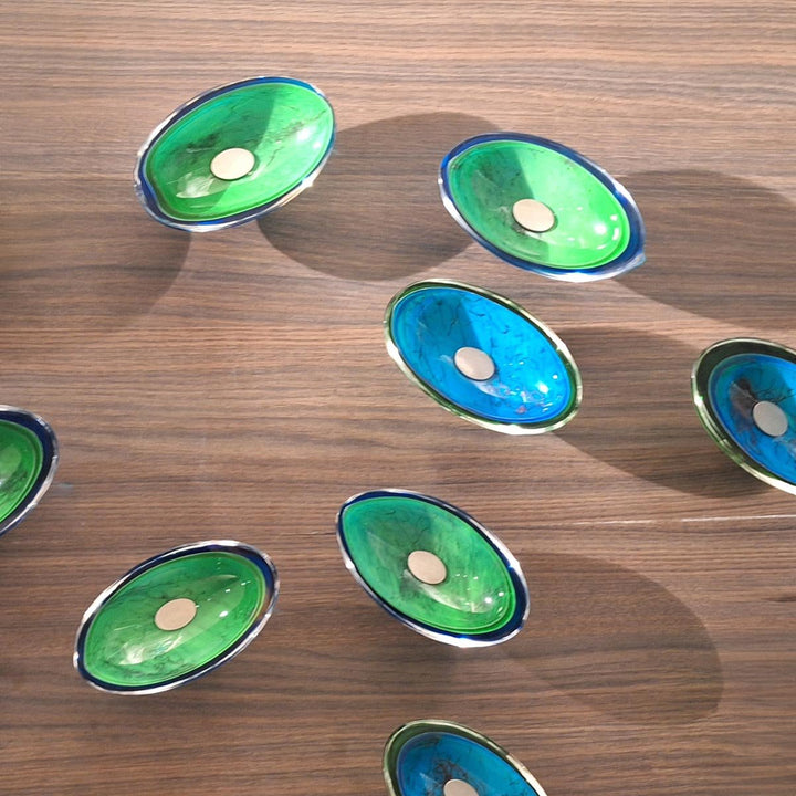 Oval Plates Wall - Handcrafted Murano glass oval plates, create your own sculpture by Fp Art Collection - Fp Art Online