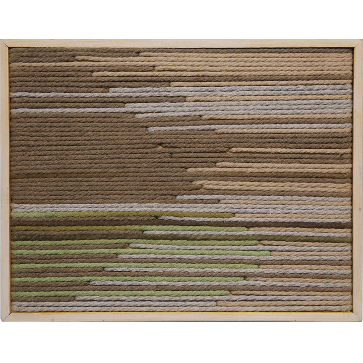 Sand Rope - Hand-colored cotton ropes wall panel with Okoume timber frame by Fp Art Collection - Fp Art Online