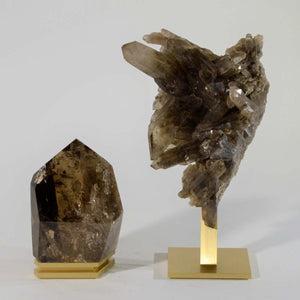 Natural Smoky Quartz - Mounted on satin bronze by Tincani Giuliano - Fp Art Online