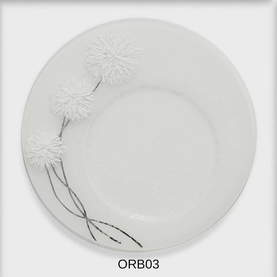 "Soffione Bianco" Dining Set, Silk Murano plates by Fp Art Tableware - Fp Art Online