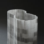 Stripes B3, Extremely thin olympic striped marble vase by Bufalini Marble Ulian Paolo - Fp Art Online