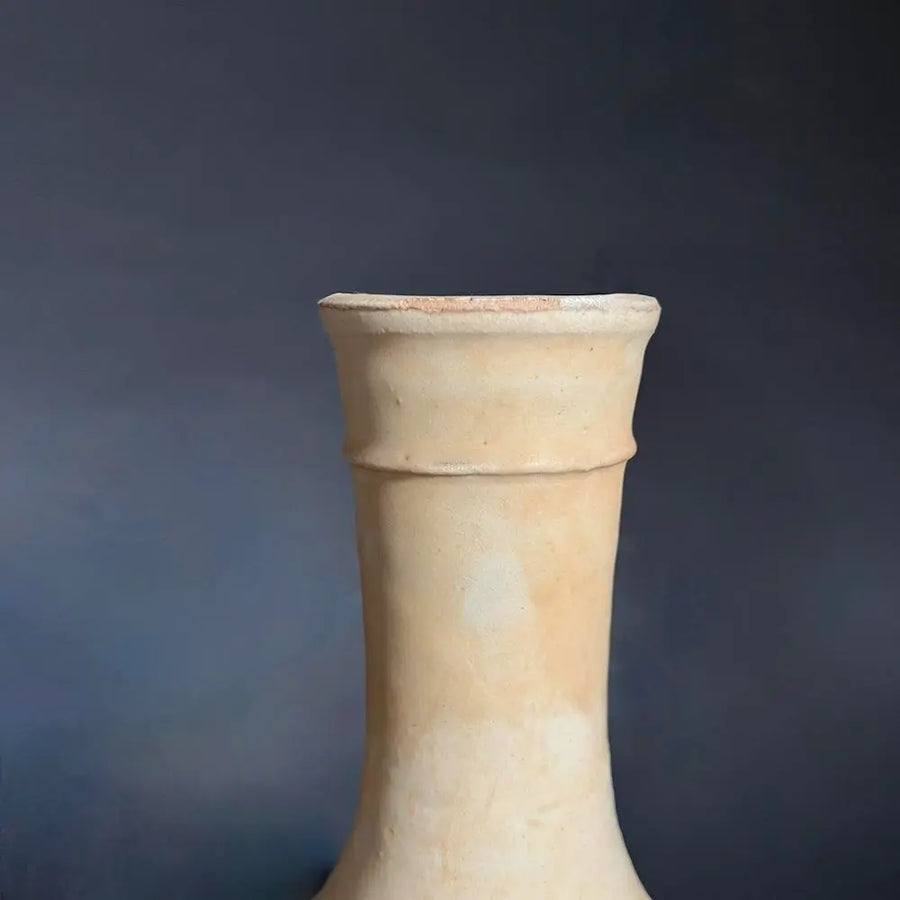 Ivory Vase - Traditional Chinese ivory porcelain vase by Vintage Treasures - Fp Art Online