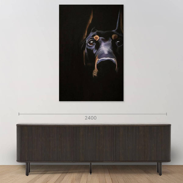 Dobermann - Oil painting on canvas, animal theme