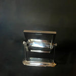 Double Vanity Mirror - Adjustable mirror in nickel, two sides by Vintage Treasures - Fp Art Online