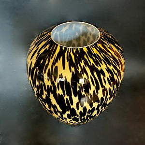 Leopard Vase Small - Handcrafted thick glass vase by Vintage Treasures - Fp Art Online