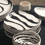 "Vertigo One" Dining Set For 2 (6 pcs), Handmade ceramic plates by La Falce Giovanna - Fp Art Online