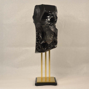 Volcanic Obsidian (Lava) -  Mounted on bronze and glass paste by Tincani Giuliano - Fp Art Online