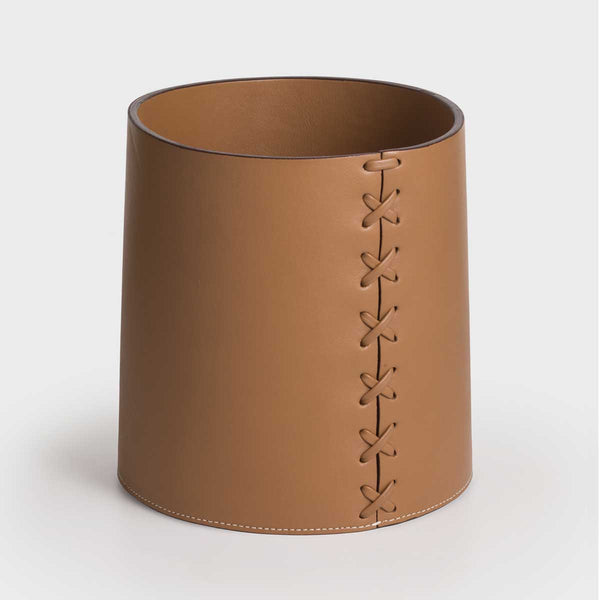 Leather Waste Bin