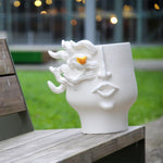 L'Aciddara - Handmade ceramic head vase with decorations by Italiano Patrizia - Fp Art Online