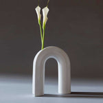 Arco White - Glazed casting ceramic vase by Visentin Cristian - Fp Art Online