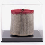 Trunk Red Medium - Paper sculpture made out of old folded books by Crizu - Fp Art Online