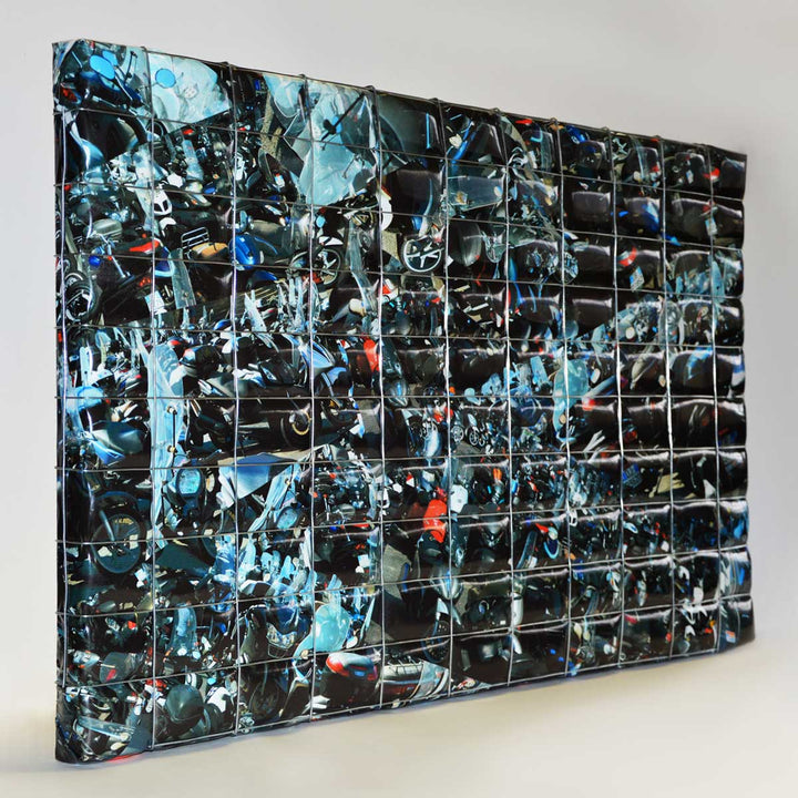 Dante Square - Canvas, foam rubber, printed plastic sheet, mesh by Profumo Marina - Fp Art Online