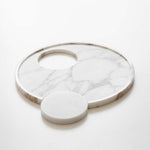 Entrance Set (Small) - Handmade marble tray with White Lasa marble element by Slow Design 44 - Fp Art Online