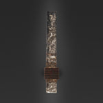 Flamingo Brass - Wall lamp made of aluminum, wood, volcanic rock and crystal by Opoggio - Fp Art Online