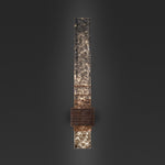 Flamingo Copper - Wall lamp made of aluminum, wood, volcanic rock and crystal by Opoggio - Fp Art Online