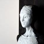 I Hope Bianca Nera - Epoxy resin sculpture with terracotta and iron powder by Francioni Mastromarino - Fp Art Online