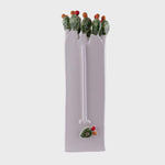 I Reali del Paese dei Fichi D'India - Tall vase in white clay and colored crystalline by Italiano Patrizia - Fp Art Online